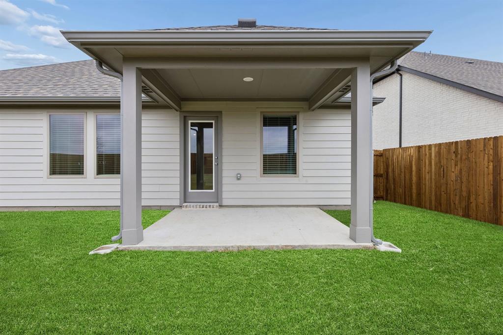 Covered Patio in the Emmy II home plan - REPRESENTATIVE PHOTO