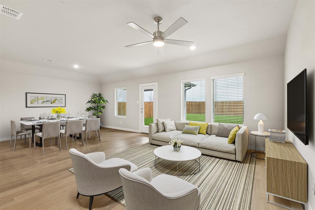 Living Room in the Emmy II home plan - REPRESENTATIVE PHOTO