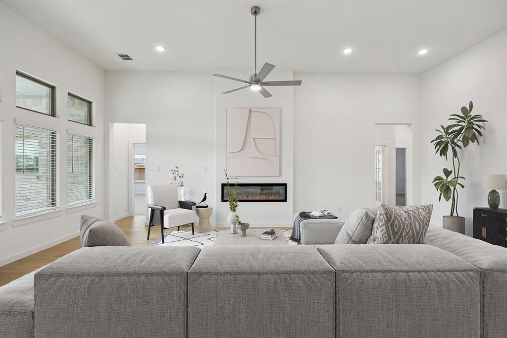 Living Room in the Gilmour II home plan – REPRESENTATIVE PHOTO
