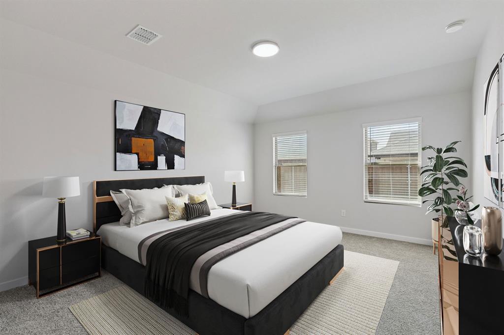 Primary Suite in the Harrison home plan – REPRESENTATIVE PHOTO