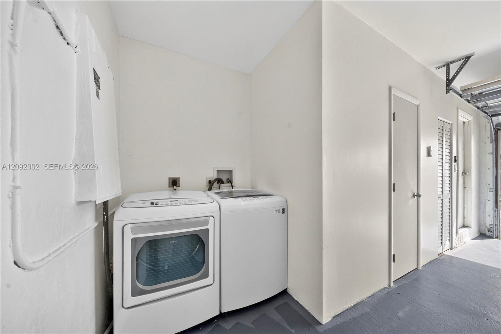 Laundry in garage