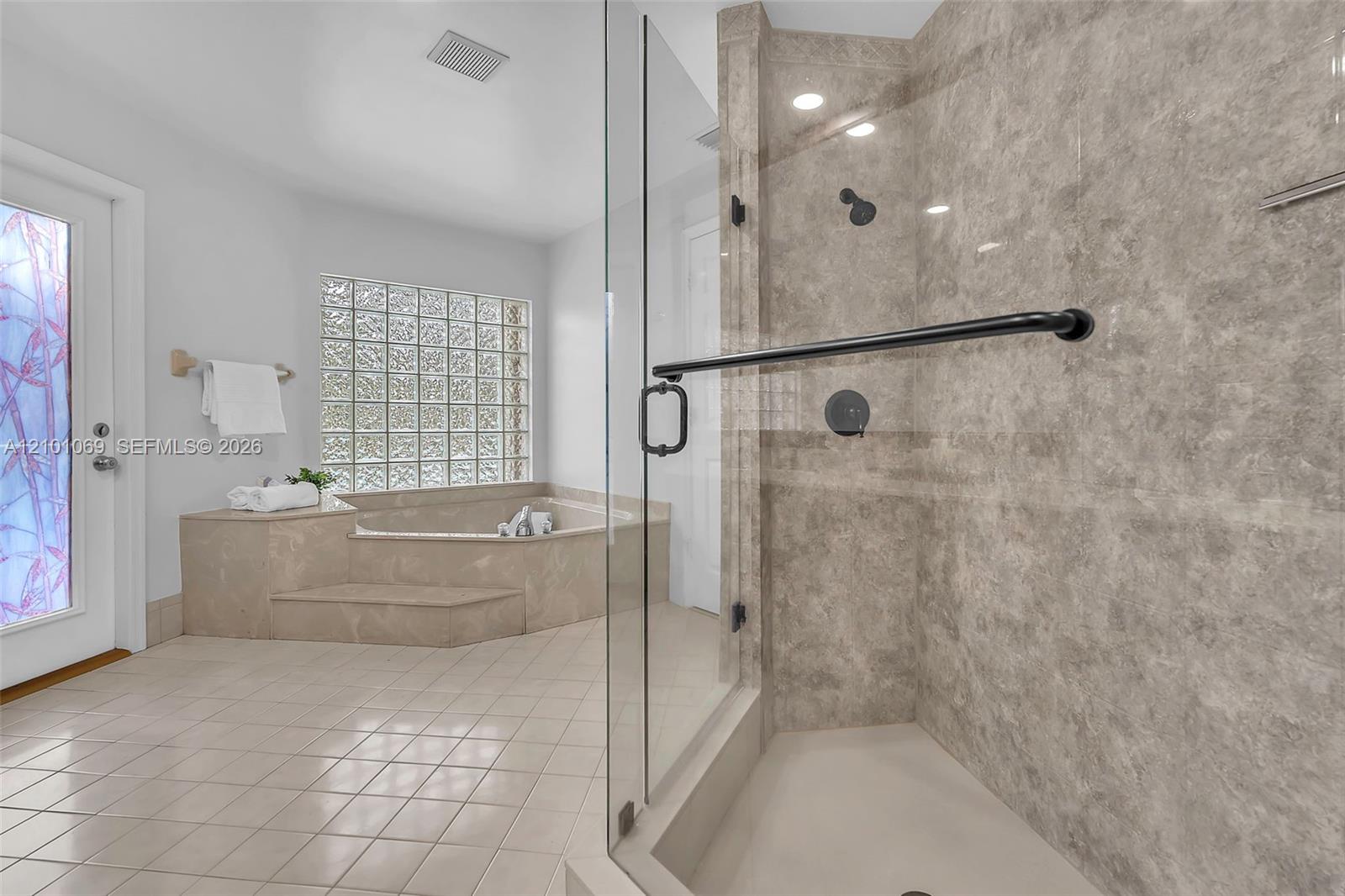 Master bathtub and shower