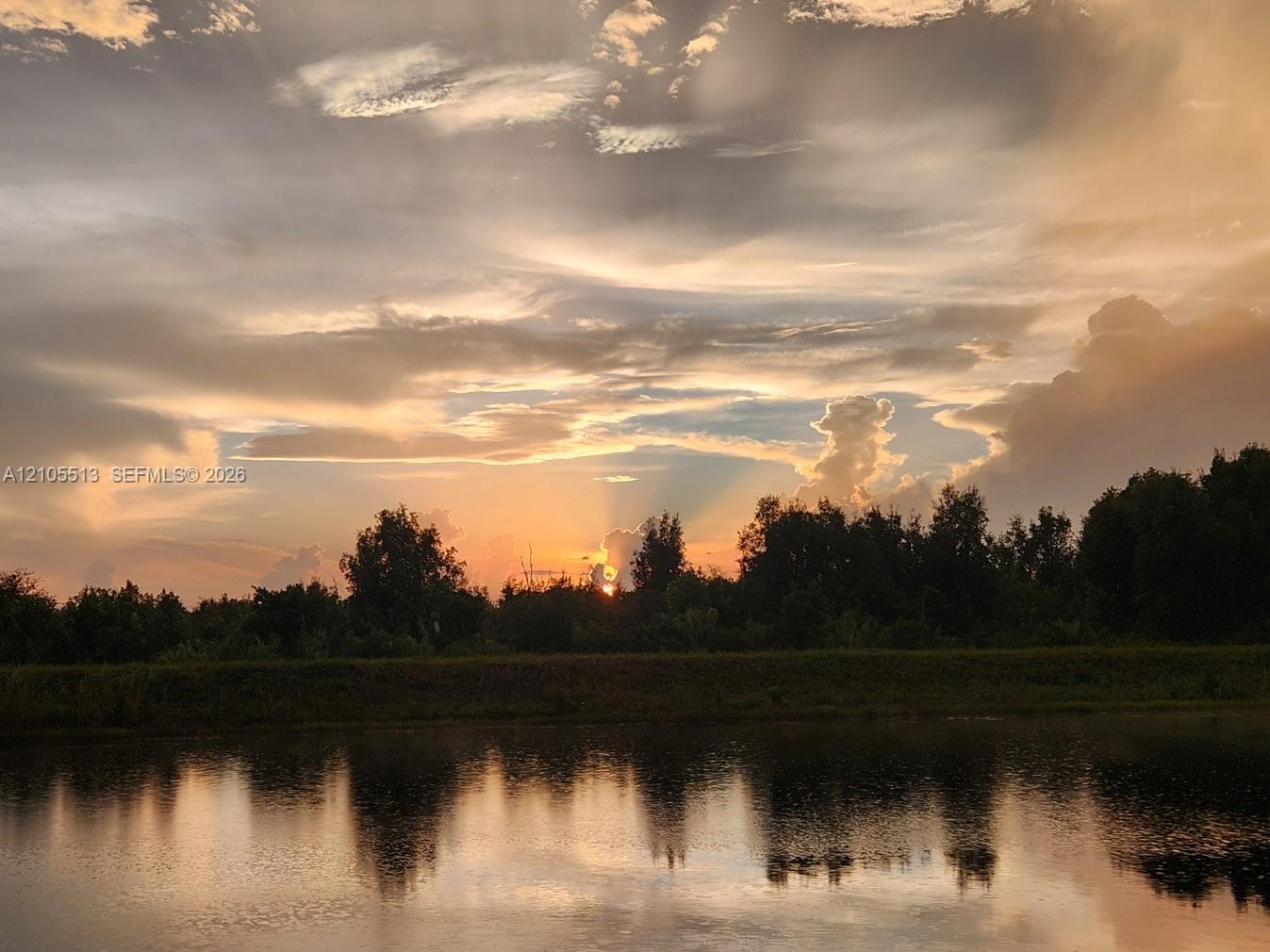 Spectacular Sunset Views seen nightly directly behind the home