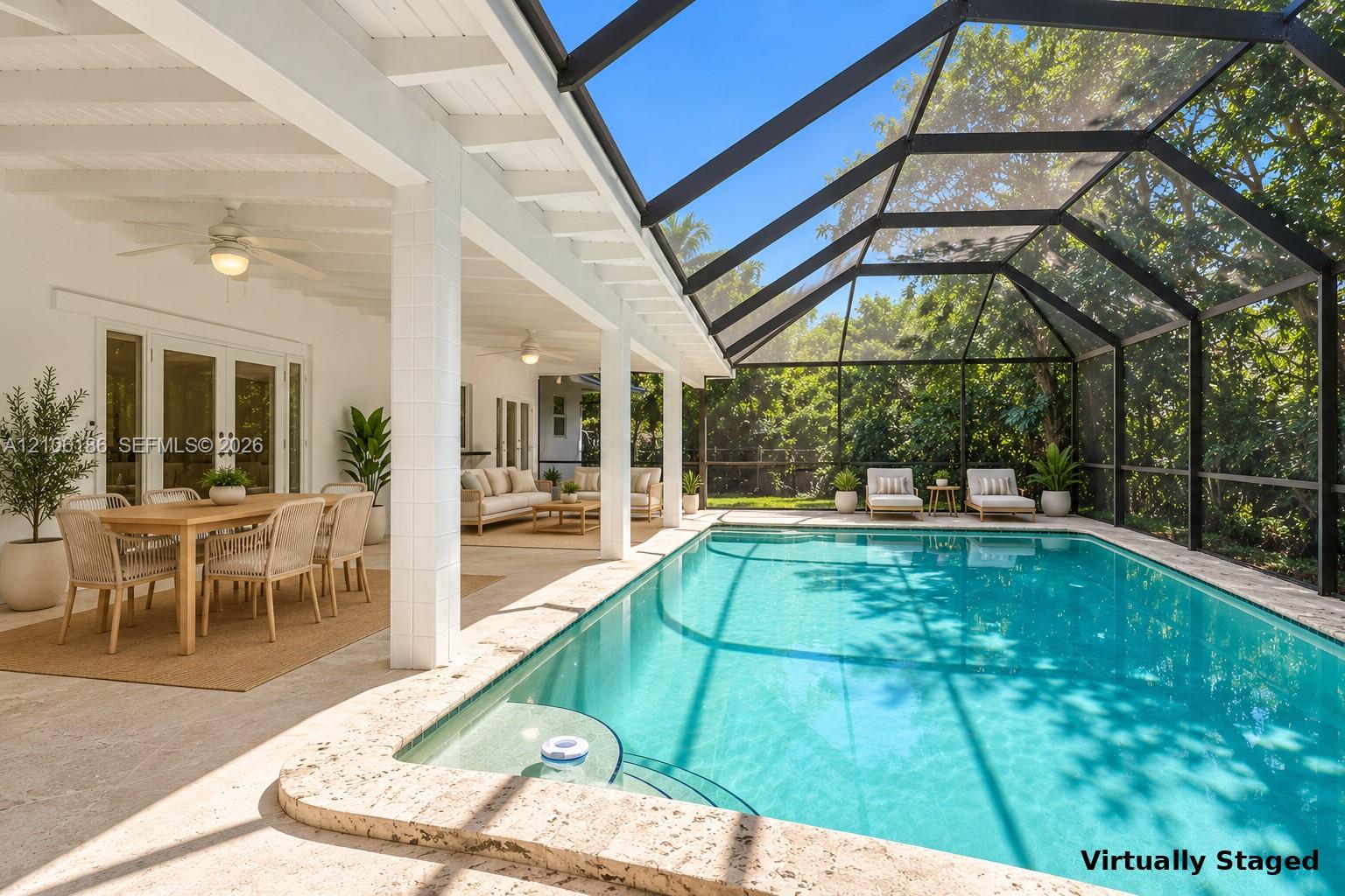Virtually staged patio