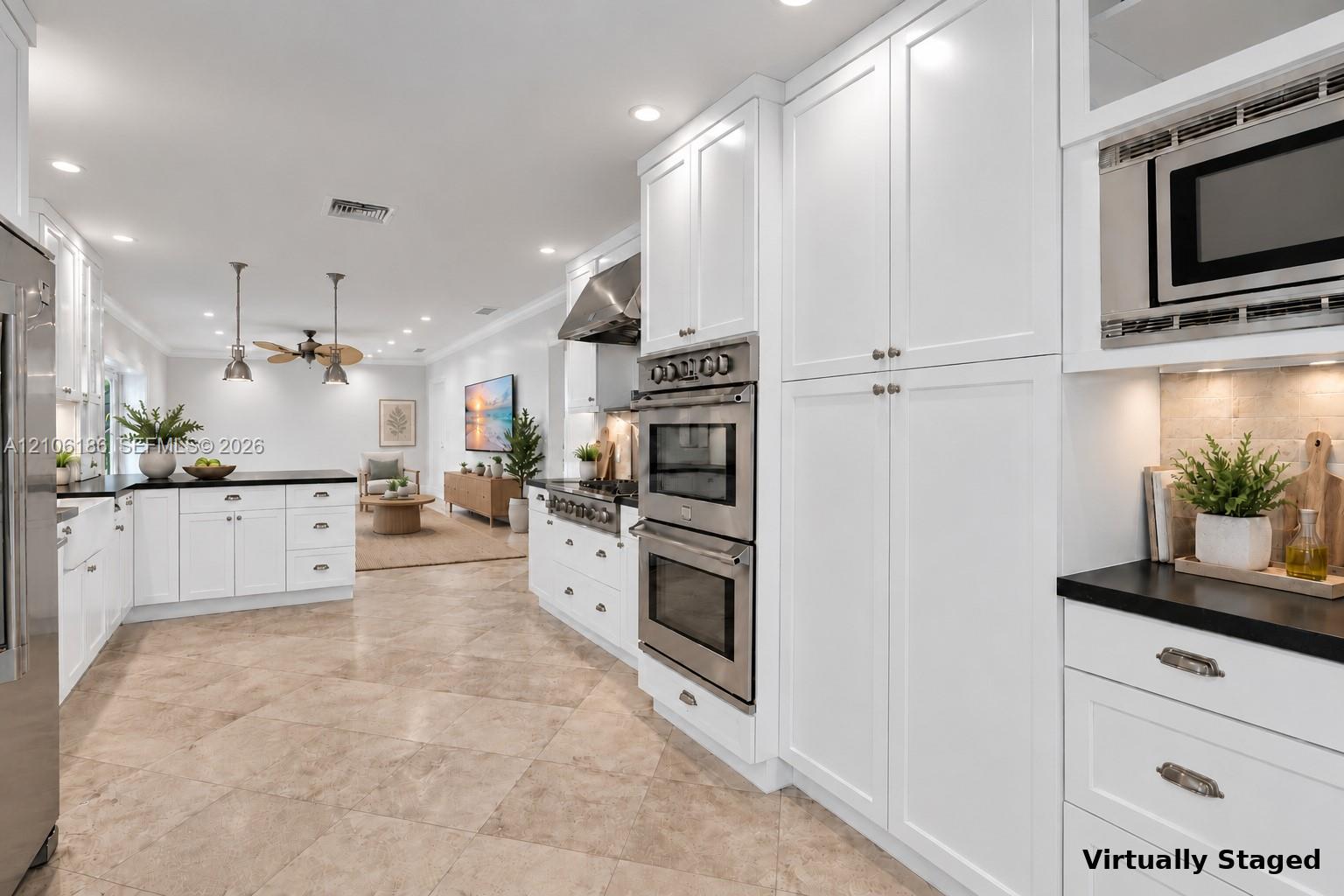 Virtually staged Kitchen