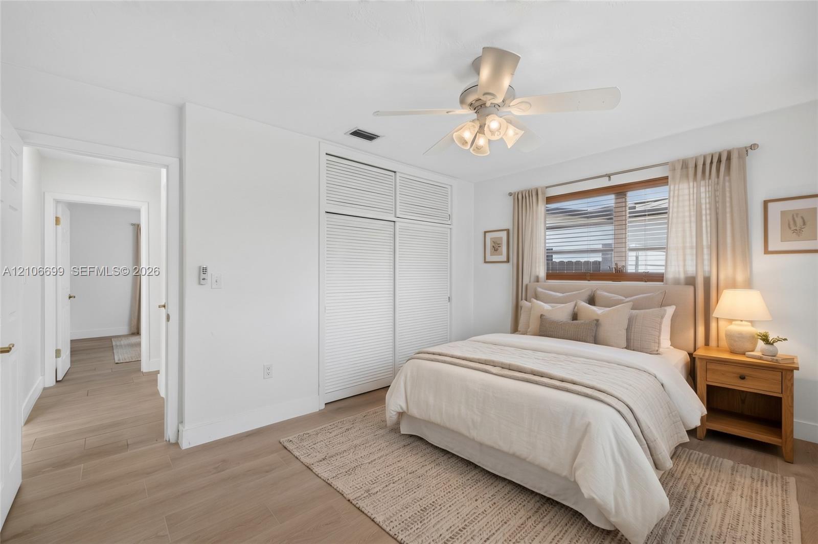 Guest bedroom w/ new plank wood look tile