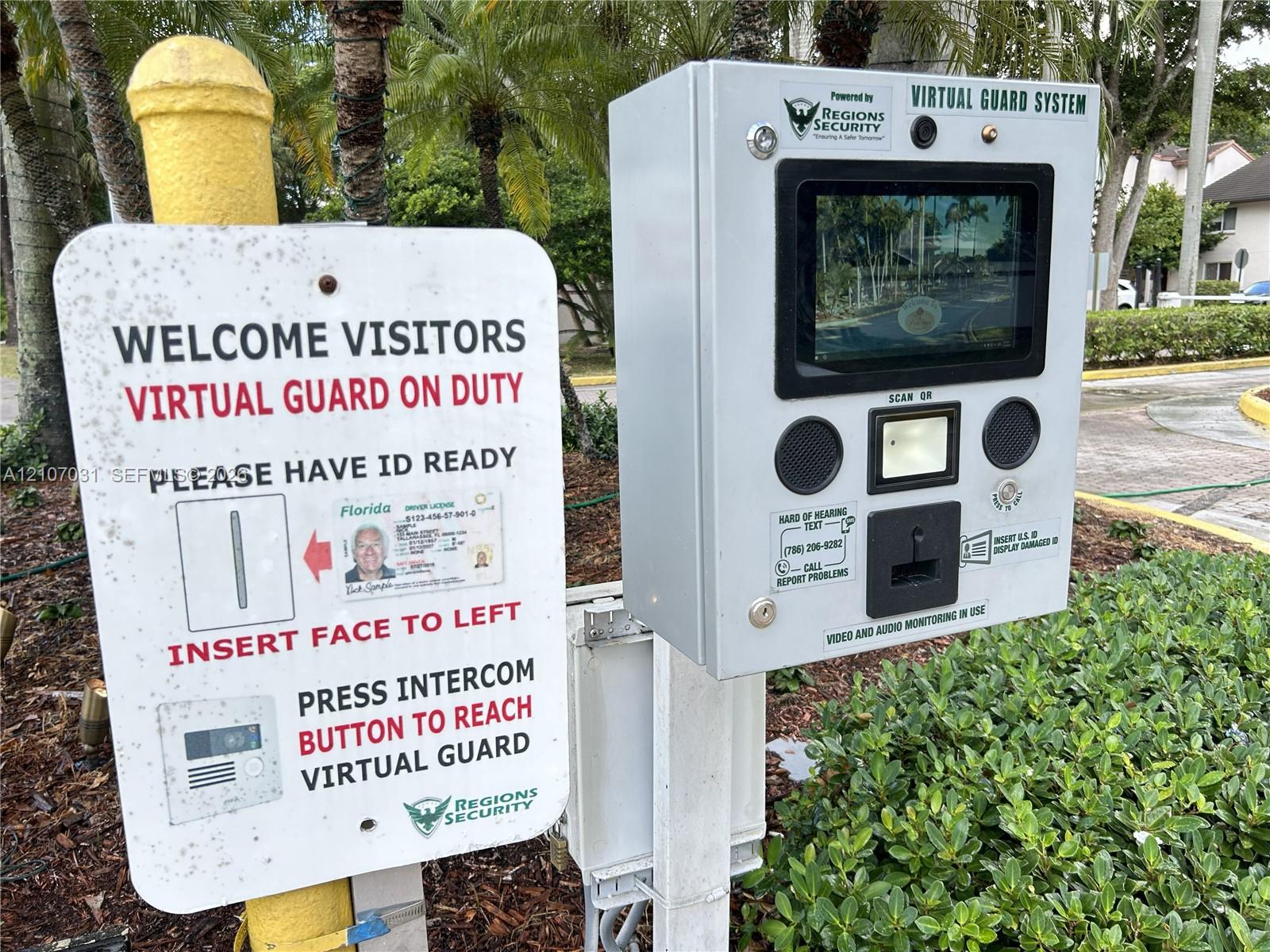 Automated entry station featuring a video and audio monitoring system with integrated intercom and document scanning interface