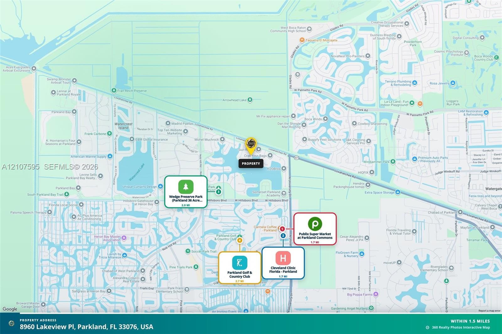 Location Map. Documenting the spatial relationship of the property to area points of interest