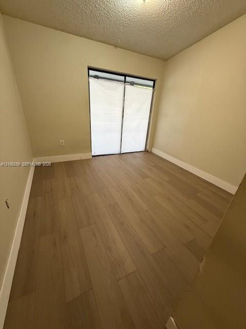 Wood-finish flooring and sliding glass door