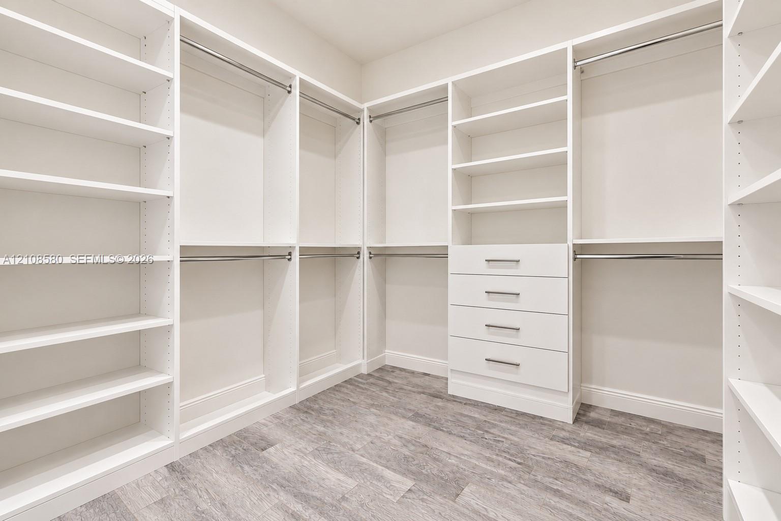 Virtually STaging Walk-in closet