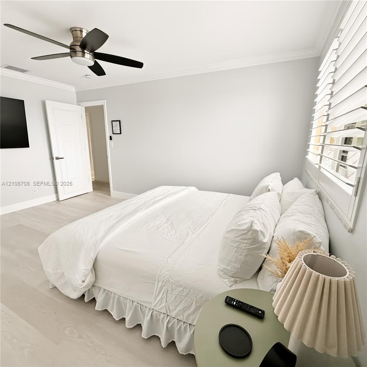 Bedroom with king bed