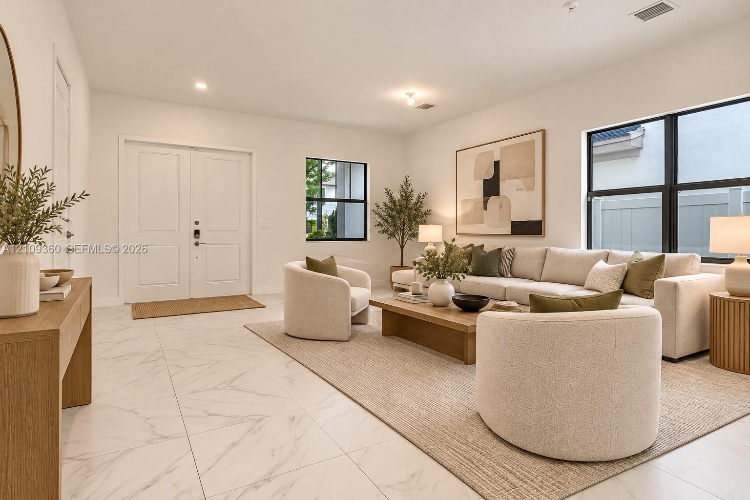 Digital staged Living Room