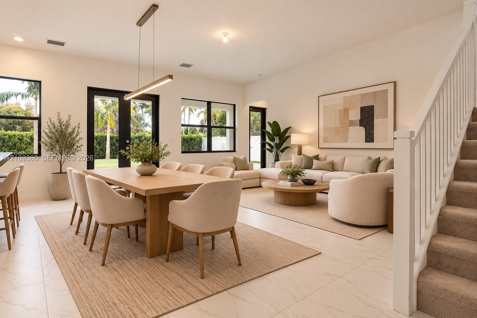 Digital staged Dining Area