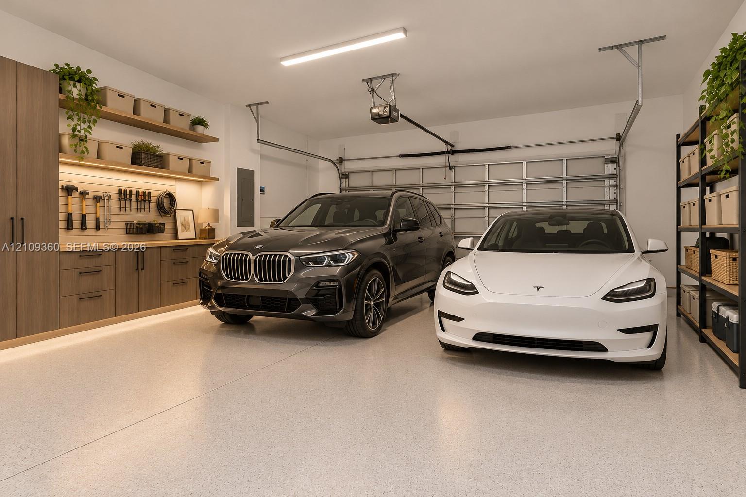 Digital staged Garage