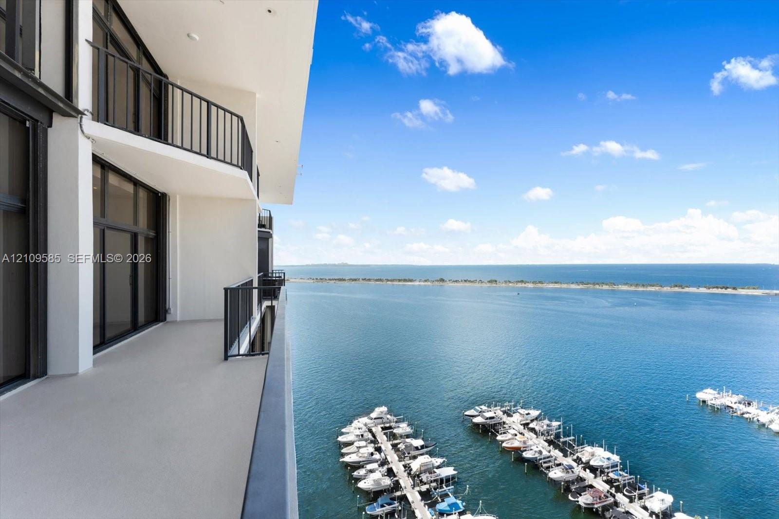 South facing views above marina South facing views above marina