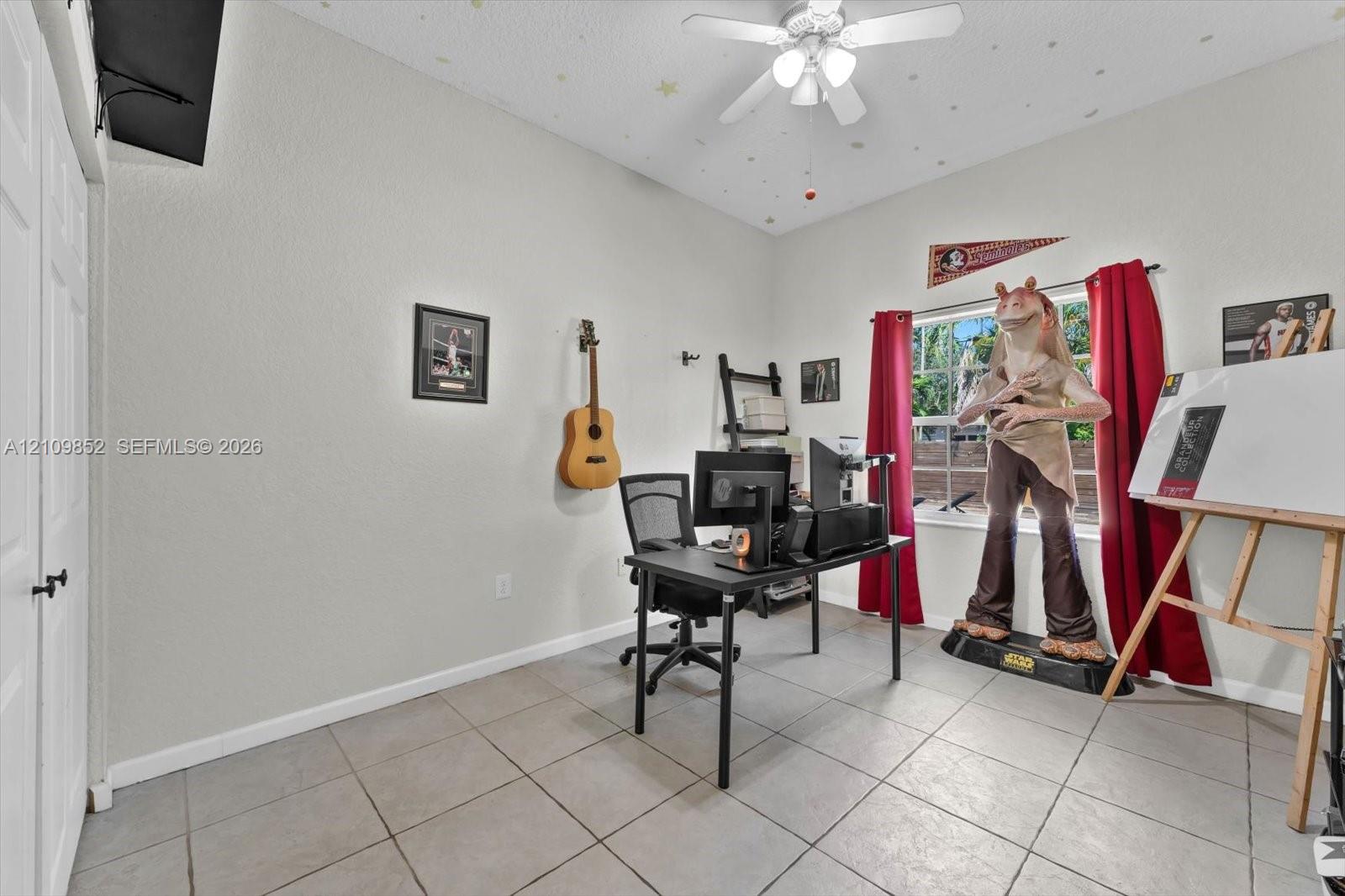 Another northern facing bedroom with high ceilings *