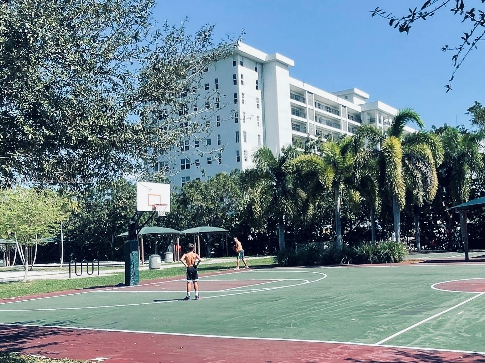 Outdoor basketball court
