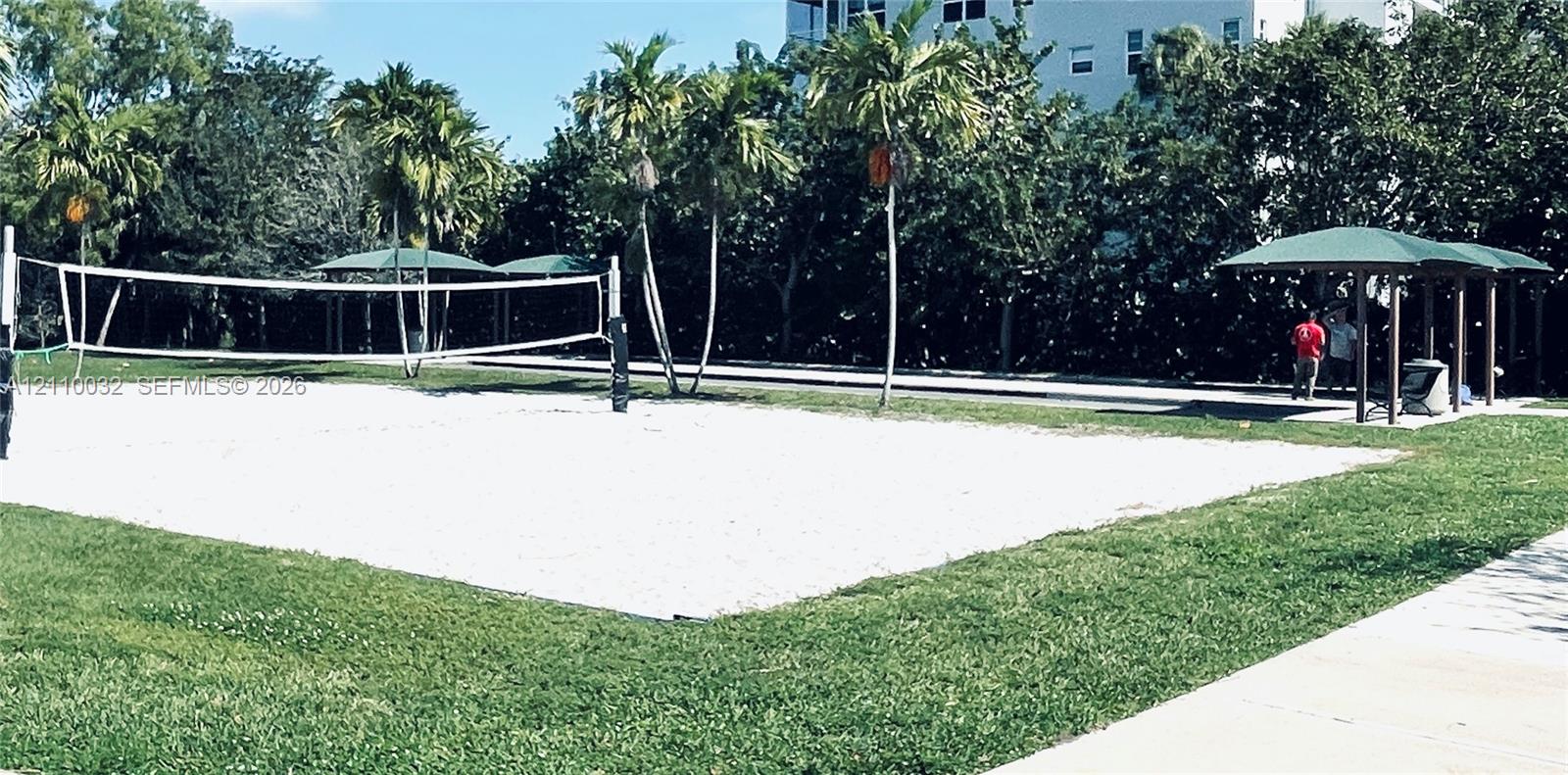 Sand volleyball court