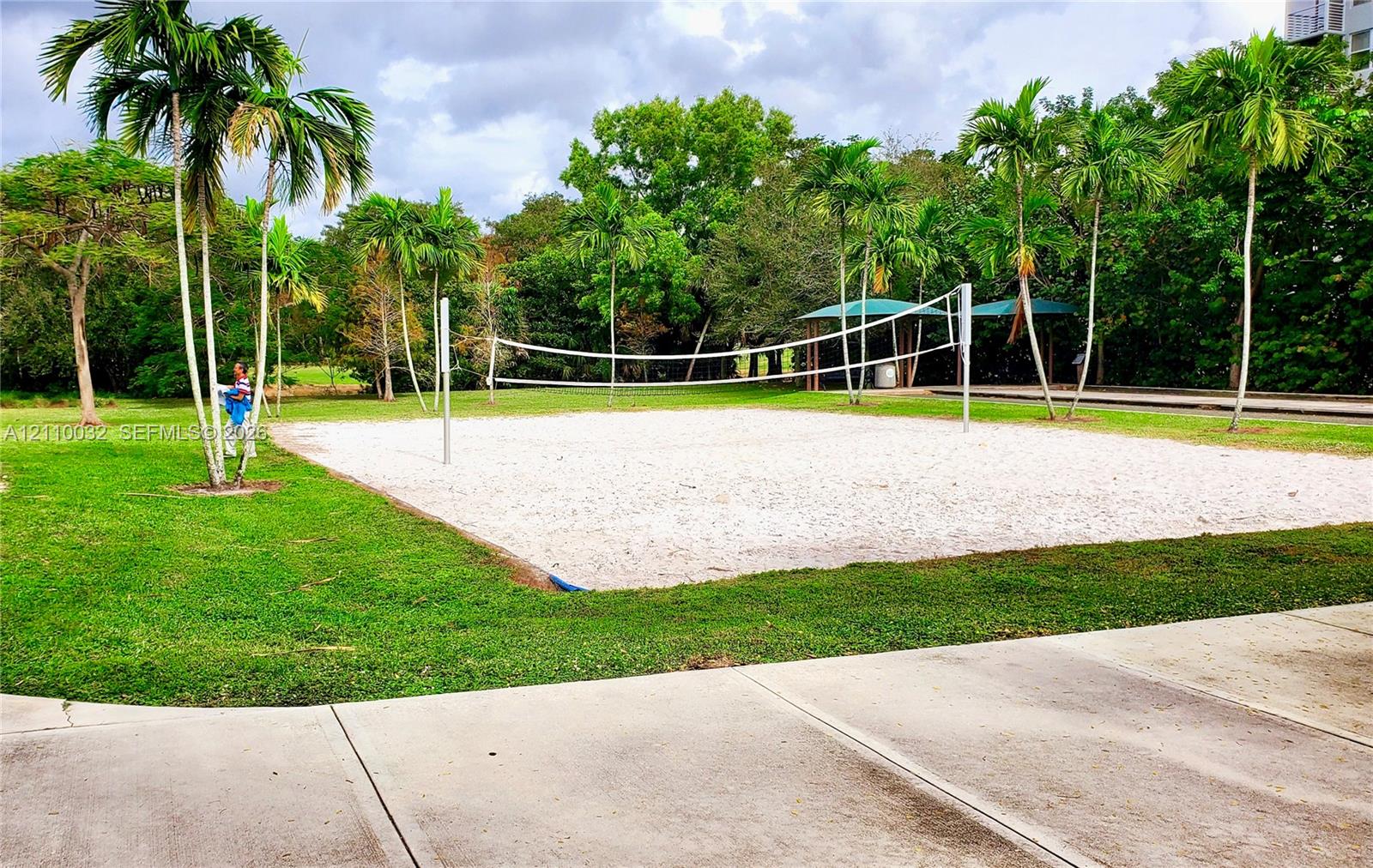 Sand volleyball court