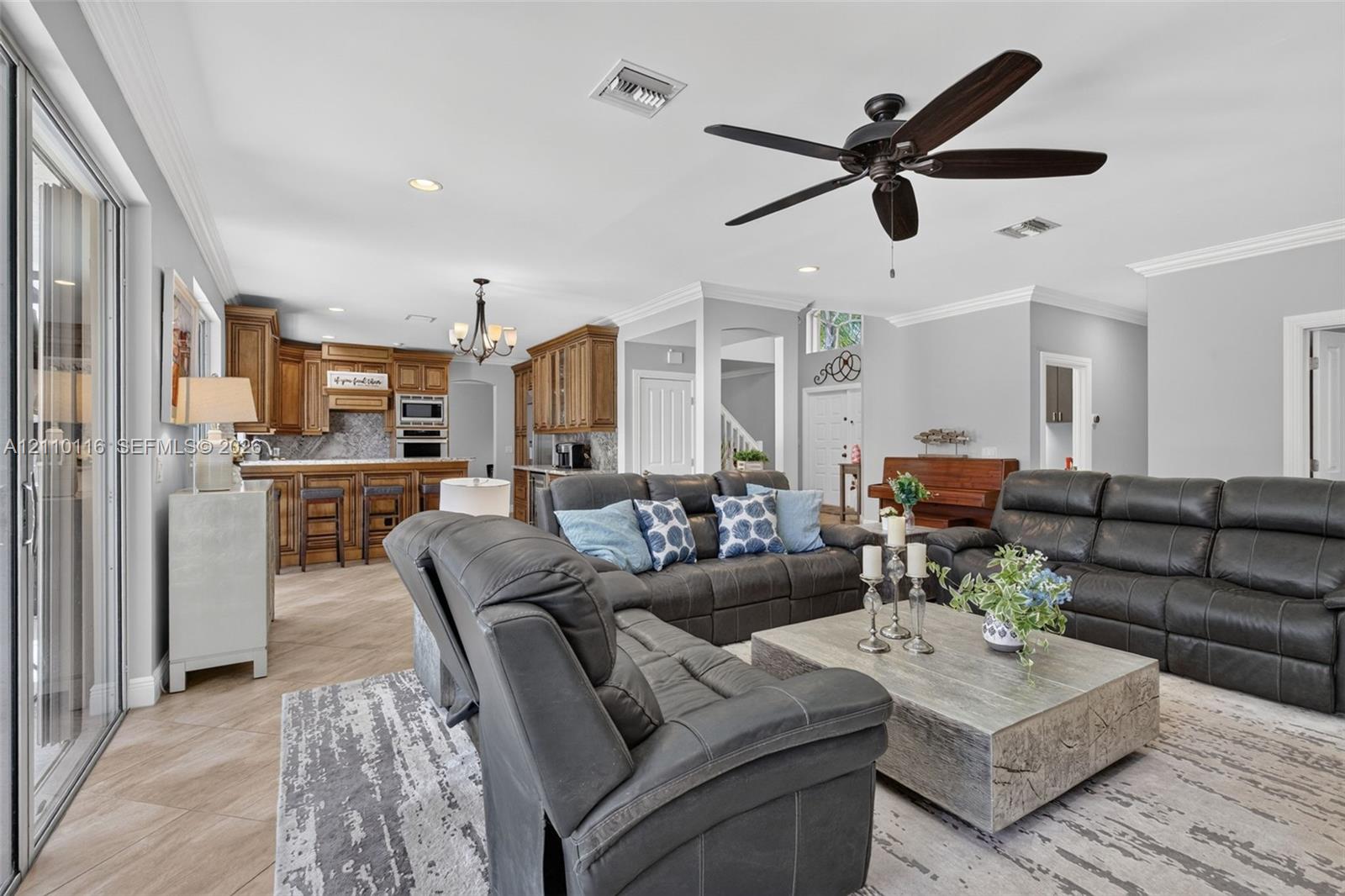 Large Family room off the kitchen