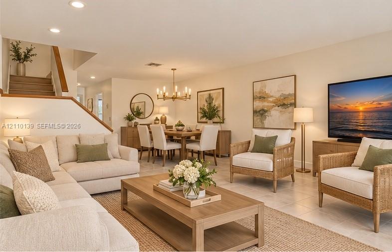 Virtually renovated conceptual rendering before and after