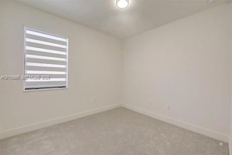 Neutral-toned wall paint, plush carpeting, ceiling-mounted light fixture, and dual-layer privacy window shades