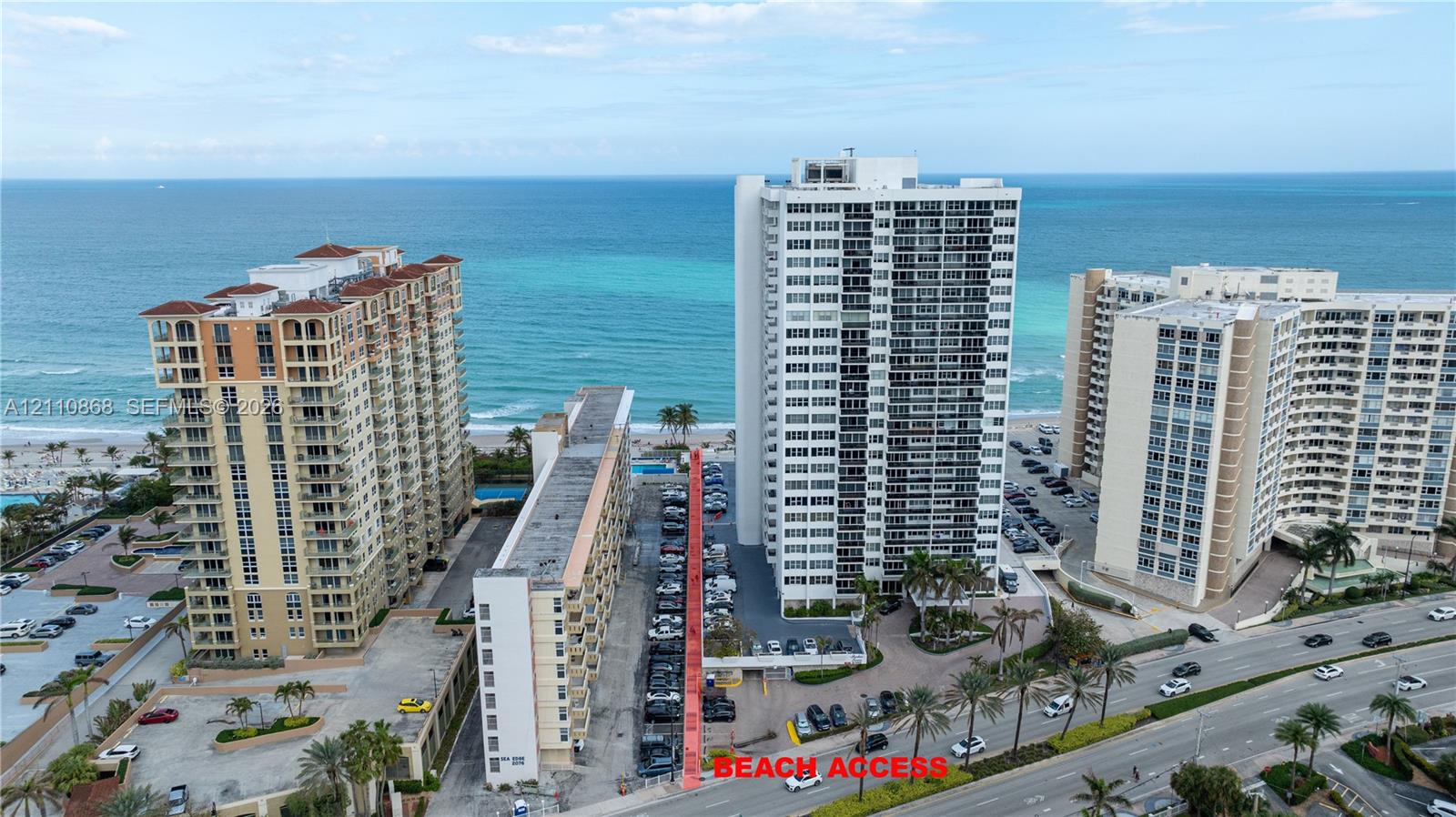 Direct beach access across the street from the complex.