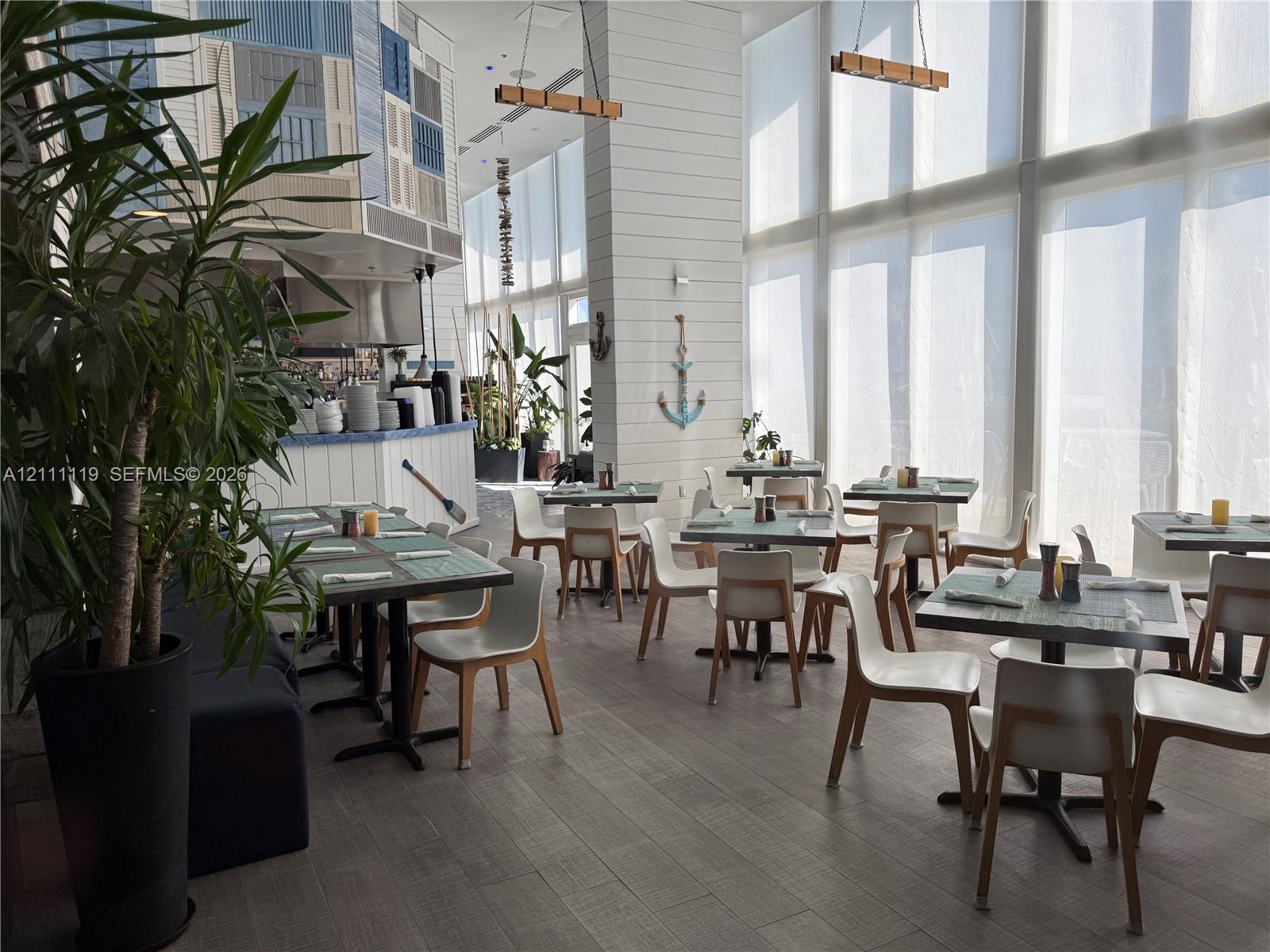 Beach side restaurant