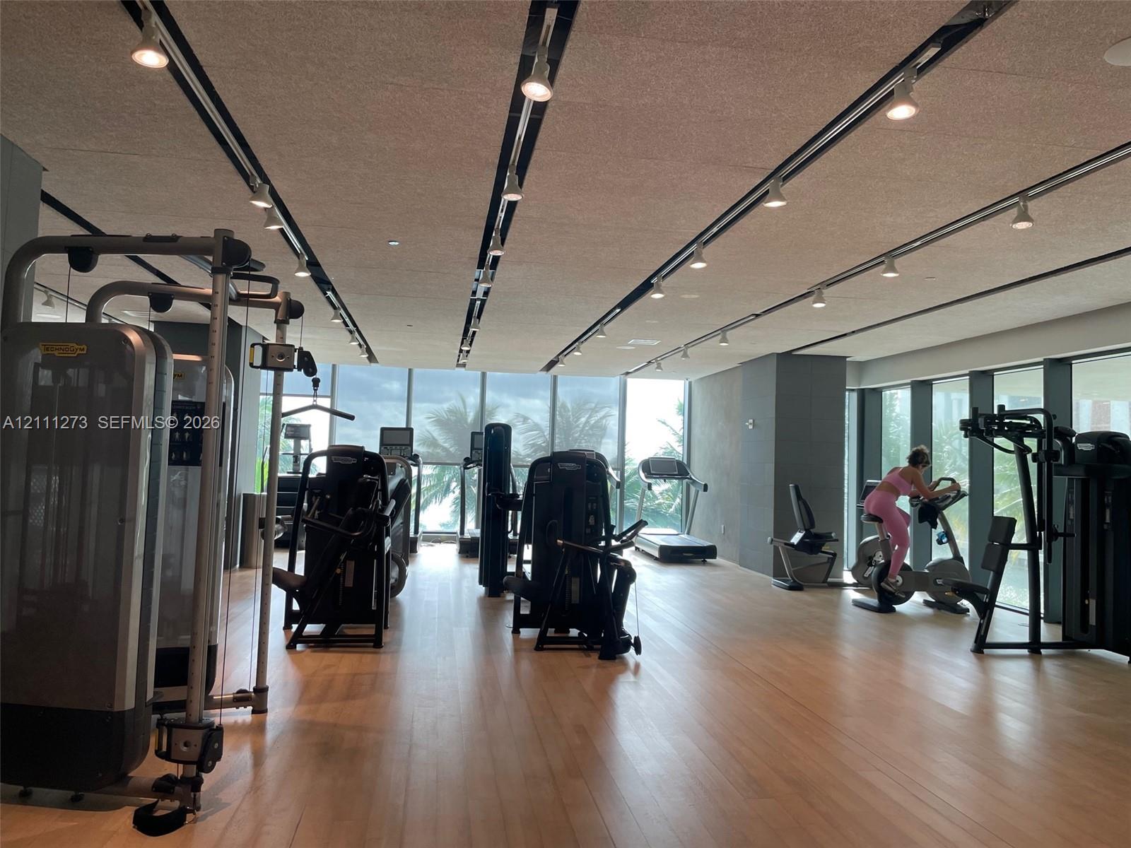 Part of the gym.