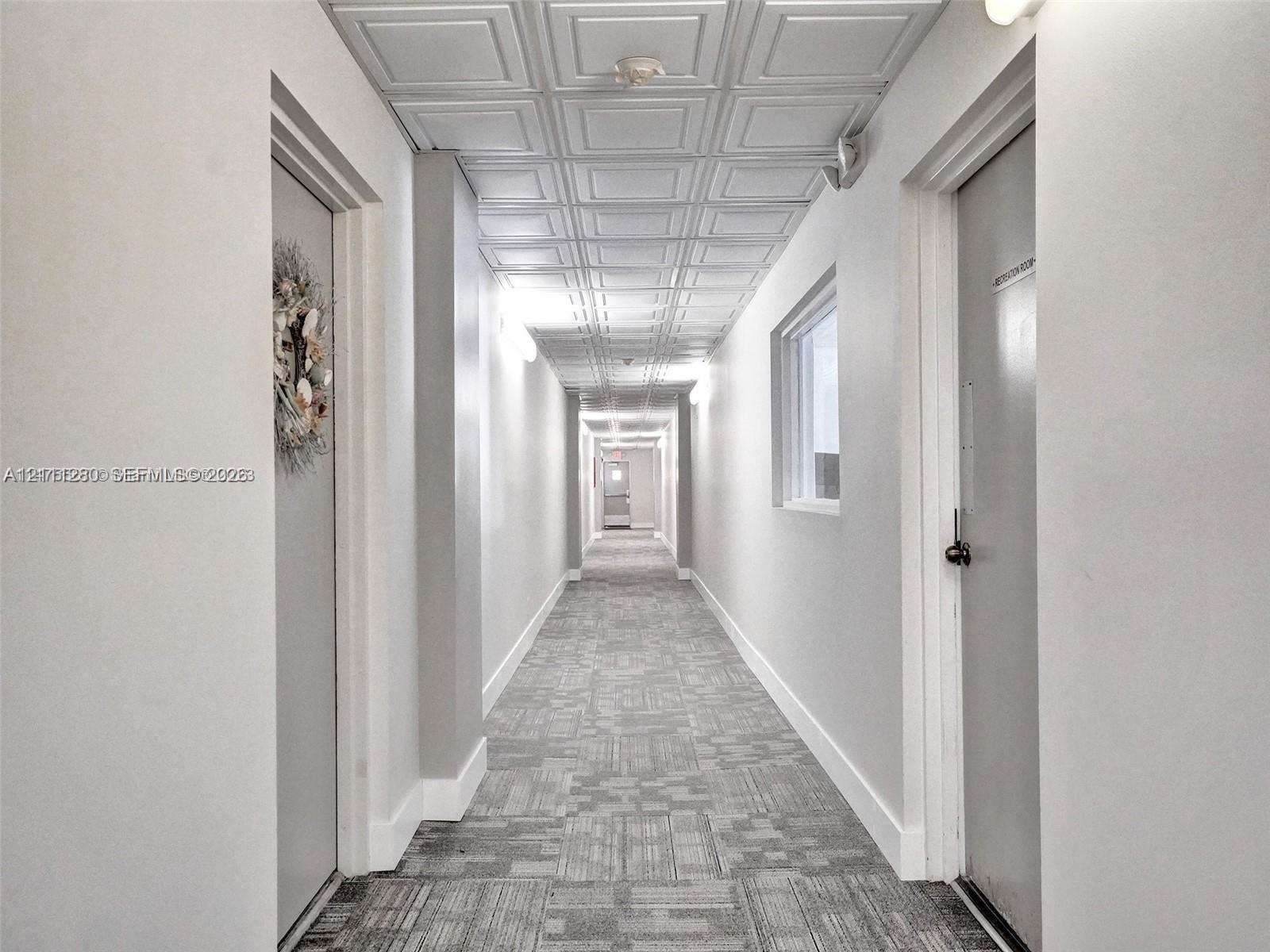 new hallway carpets and lighting