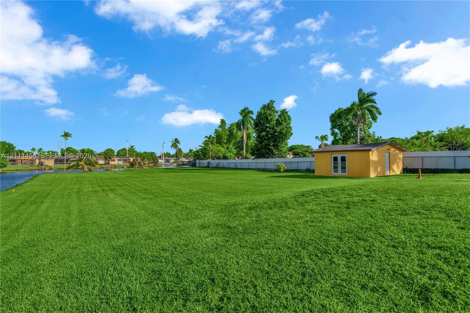Expansive grass lawn