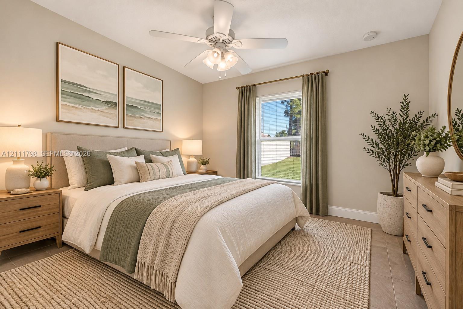 Property is virtually staged with furniture.