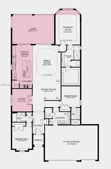 Additional Highlights Include: whole house impact windows, tray ceilings, 10" ceilings, outdoor kitchen rough-in, pocket door at foyer, and laundry sink pre-plumb.