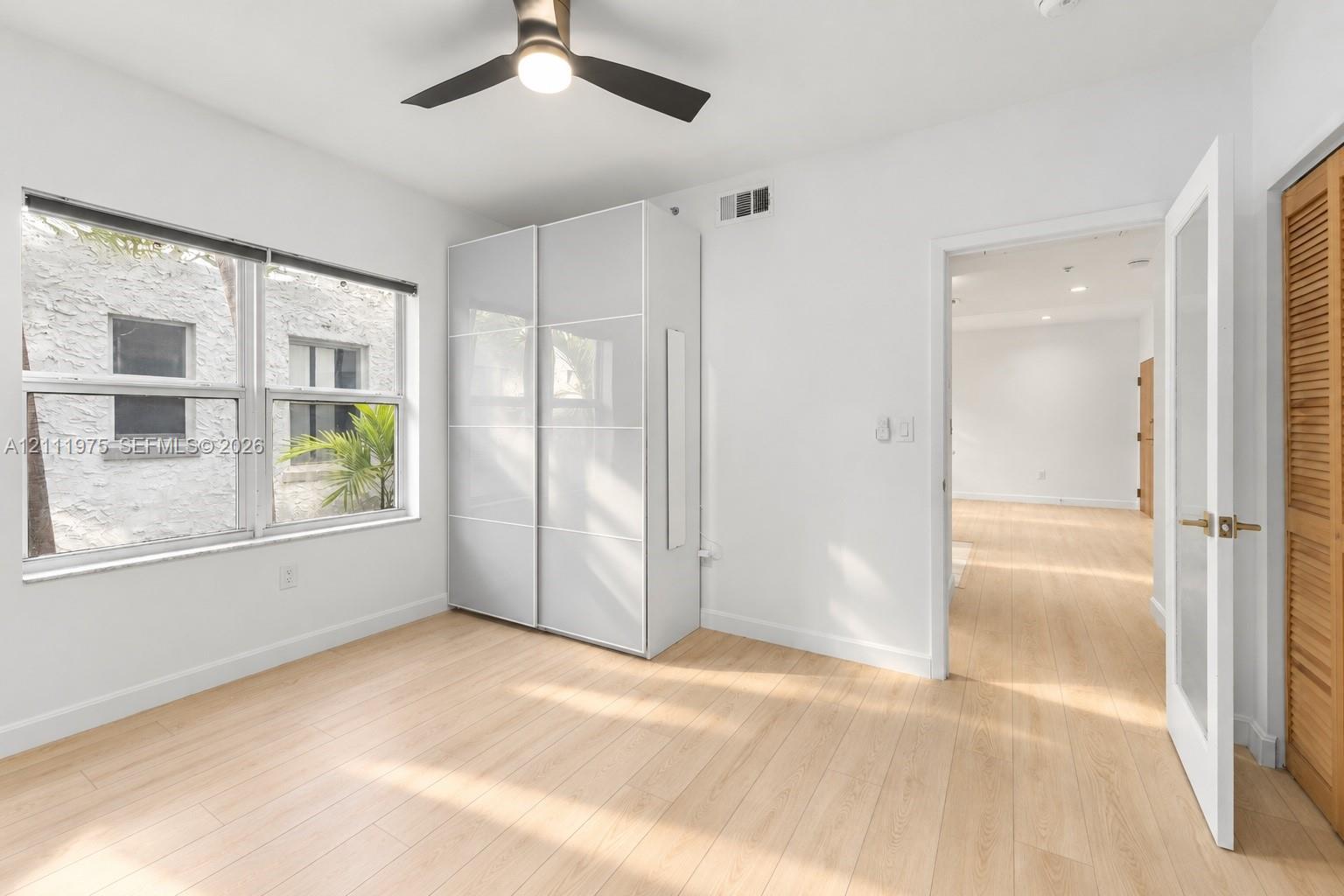 Bedroom and closet