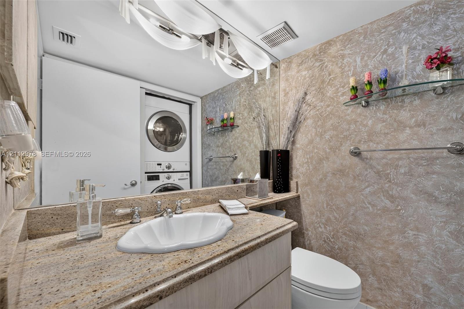 Guest Bathroom with Washer/Dryer& Utility closet