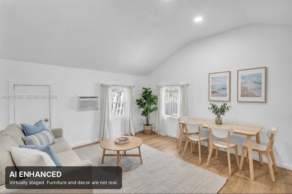 Virtually staged (AI). Furniture and decor are not real. The unaltered original is the previous photo.