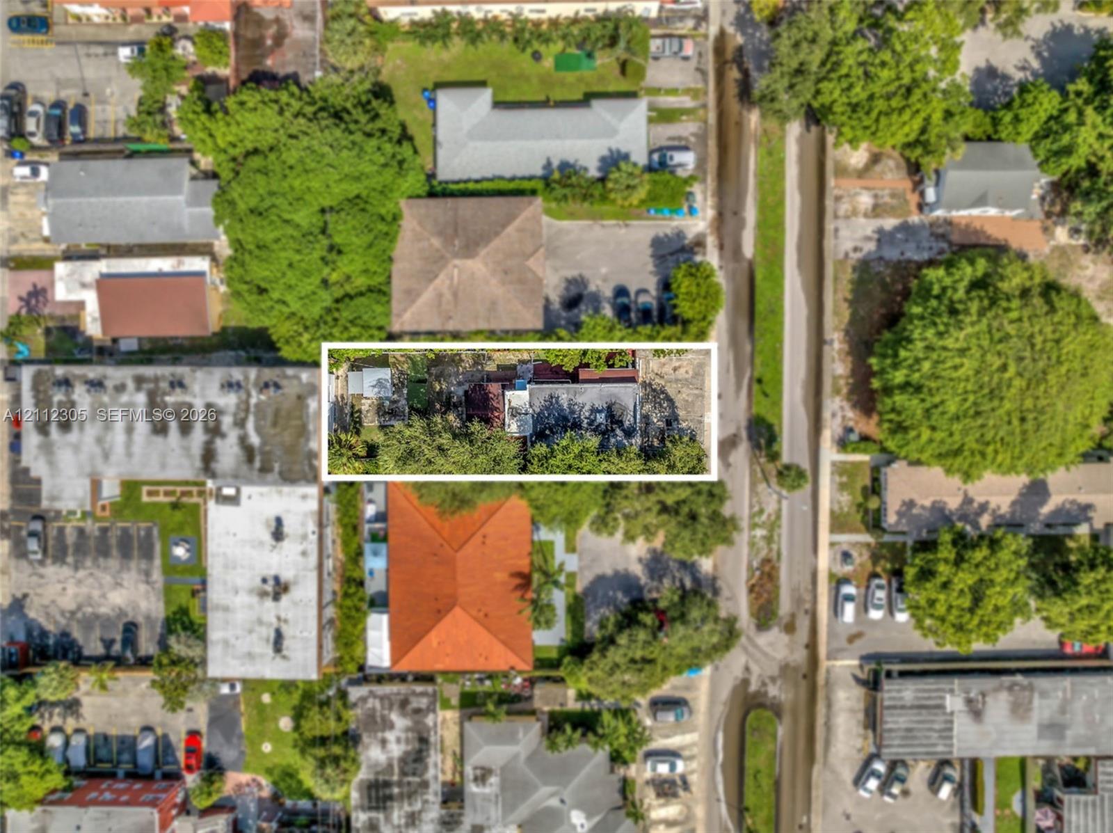 Top-down aerial view of the lot.