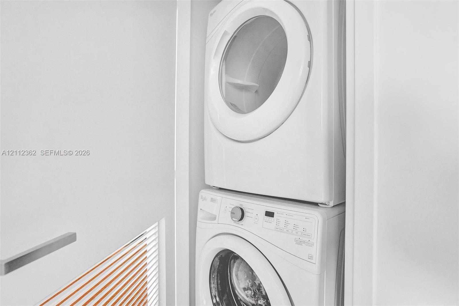 Washer and dryer in unit