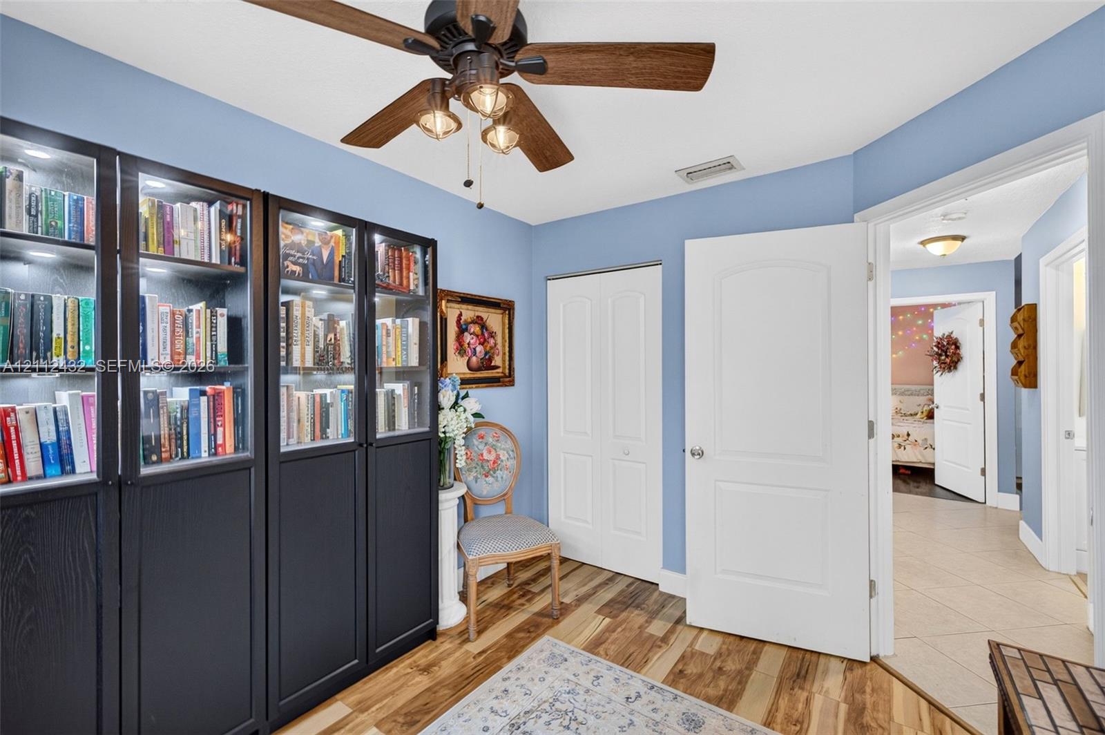 small closet in corner