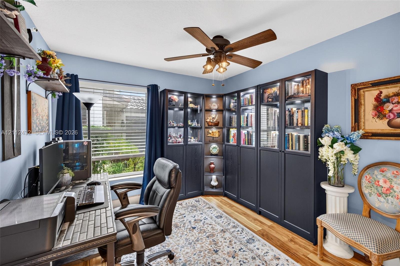 Wood-look flooring, guest room