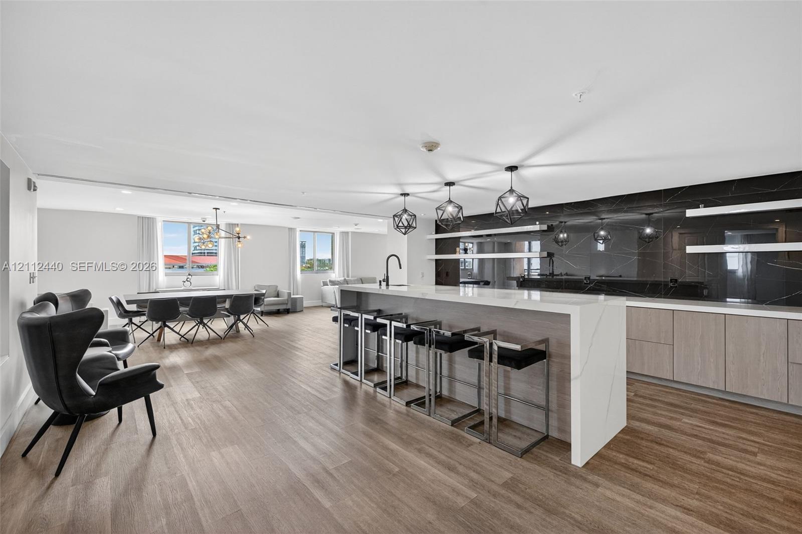 Open-concept community room w/ kitchen