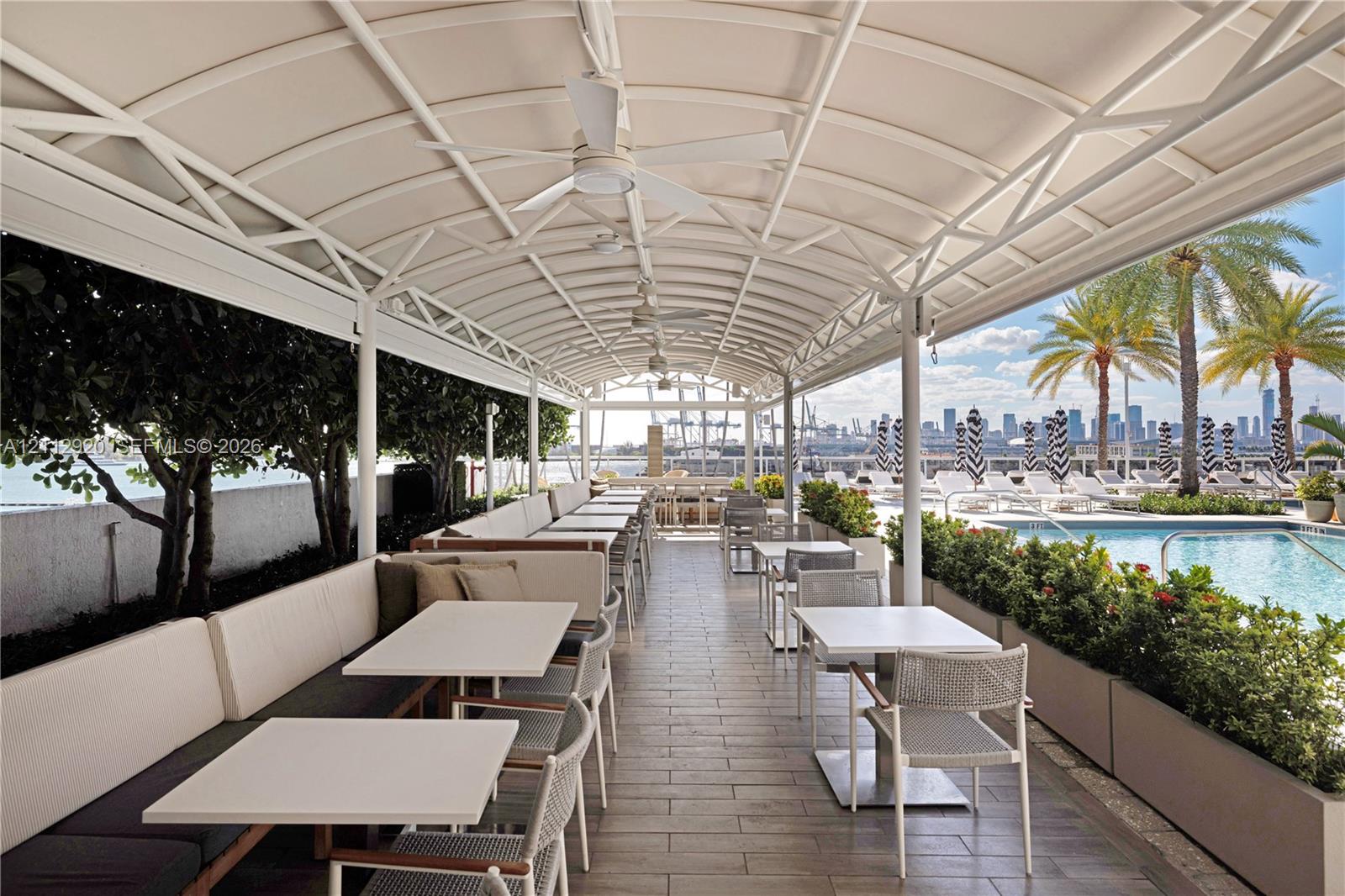 Onsite poolside dining