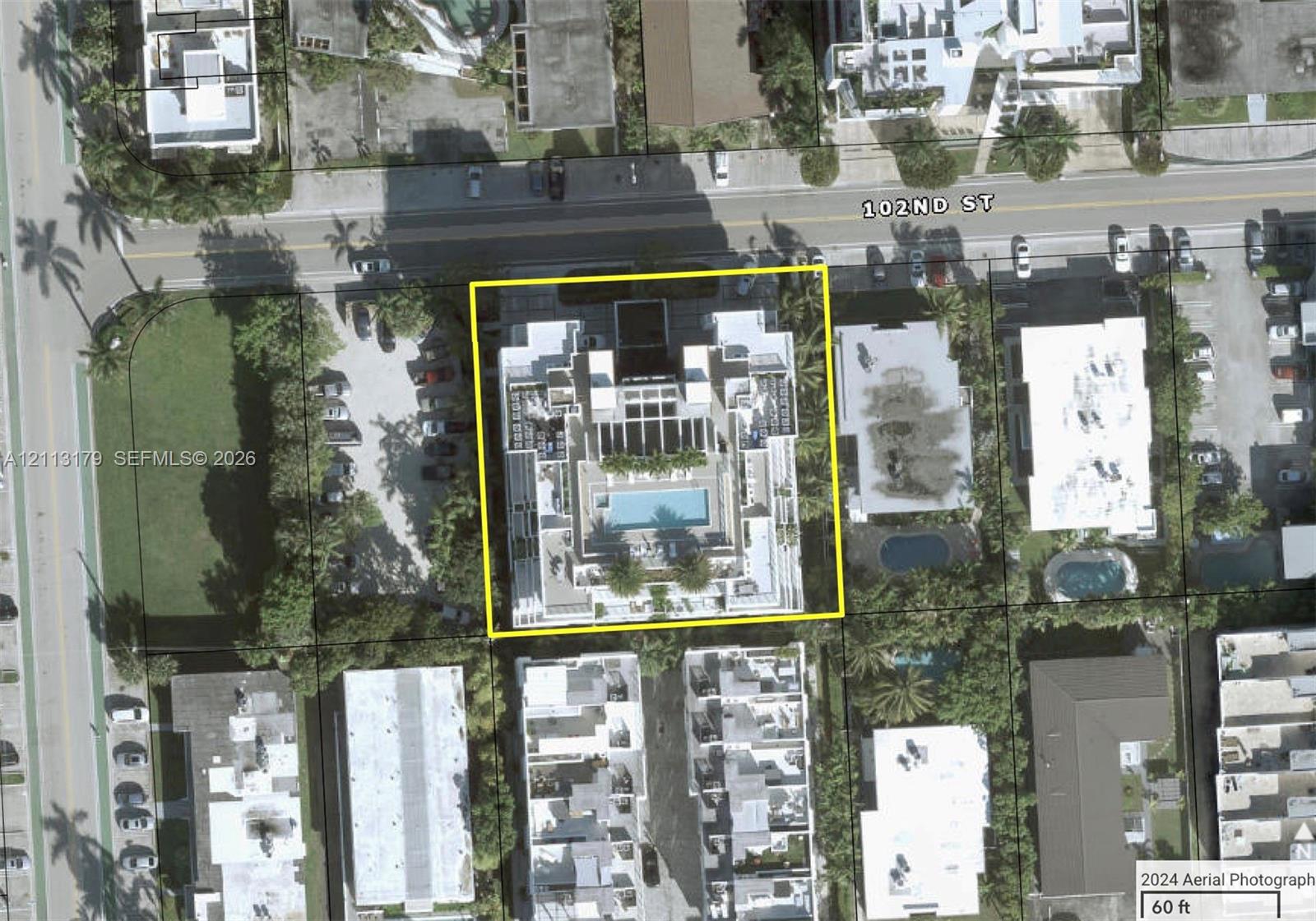 Aerial Survey Map. Identifying the boundary lines and footprint of the property