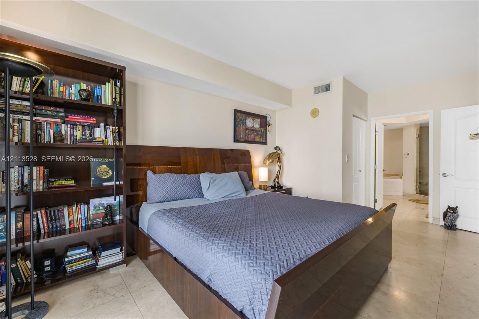 Tile flooring and multi-panel doors