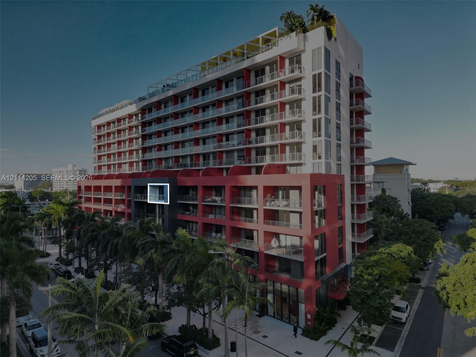 Multi-story residential complex featuring private balconies, floor-to-ceiling glass windows, rooftop terrace, and palm-lined exterior grounds Multi-story residential complex featuring private balconies, floor-to-ceiling glass windows, rooftop terrace, and palm-lined exterior grounds