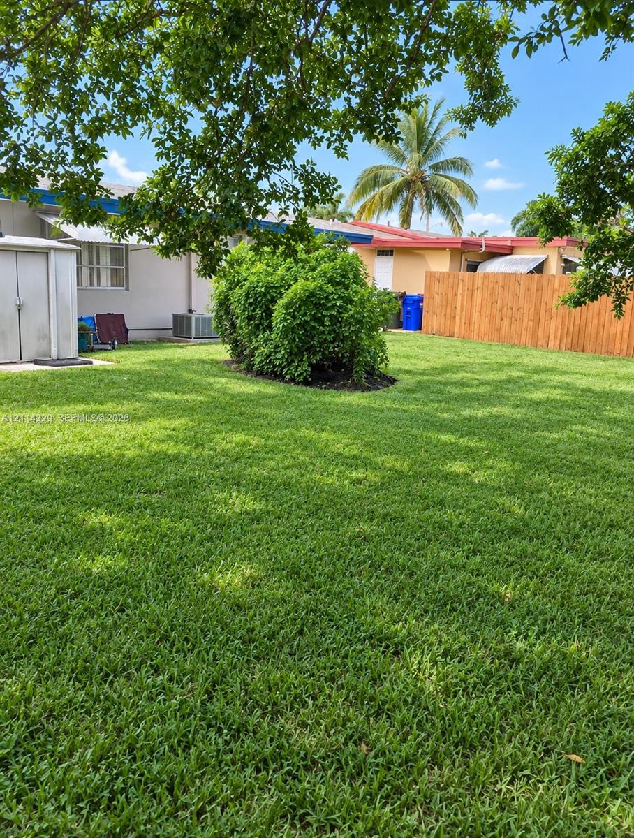 big fenced yard