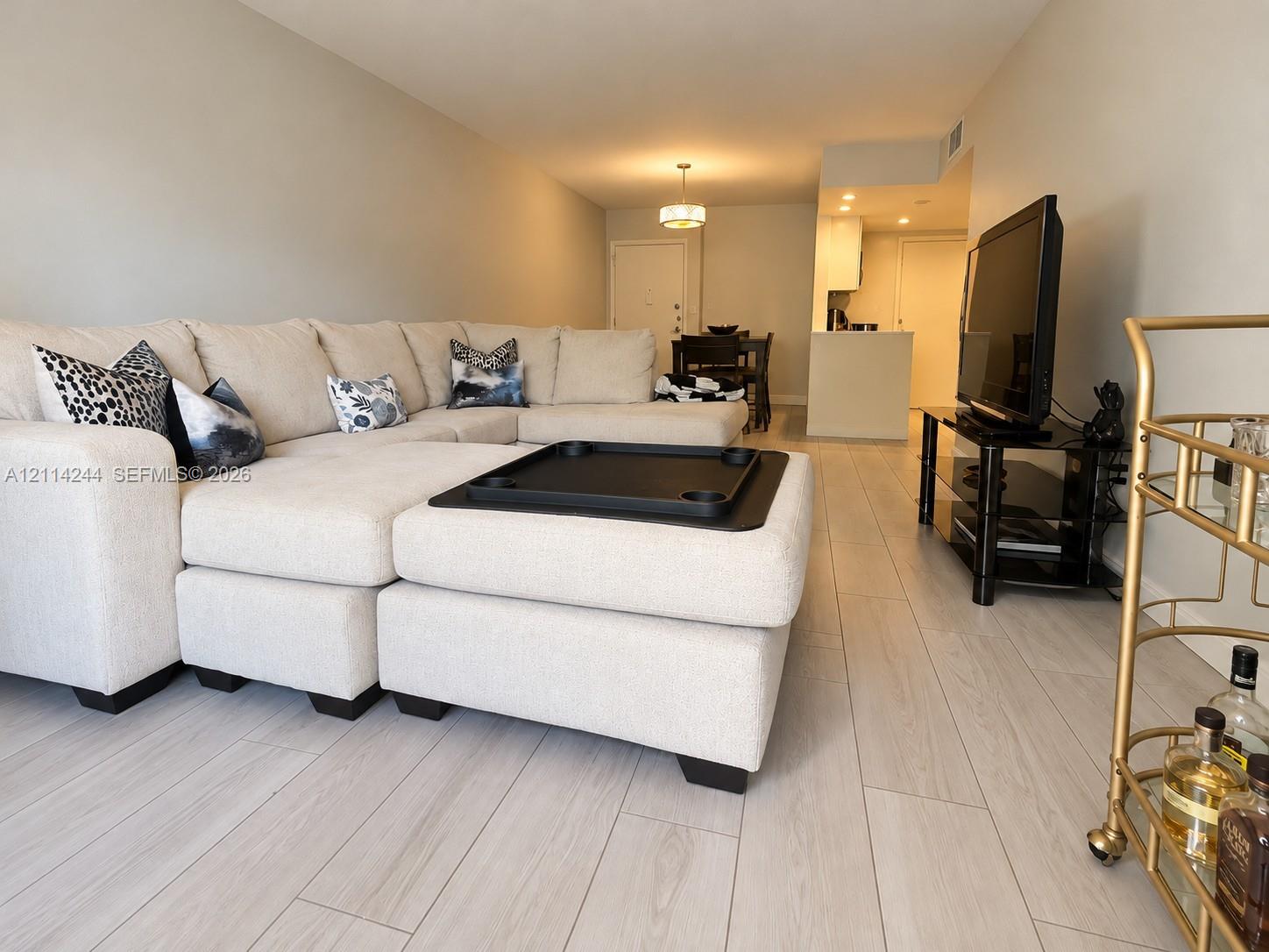 Open-concept floor plan.