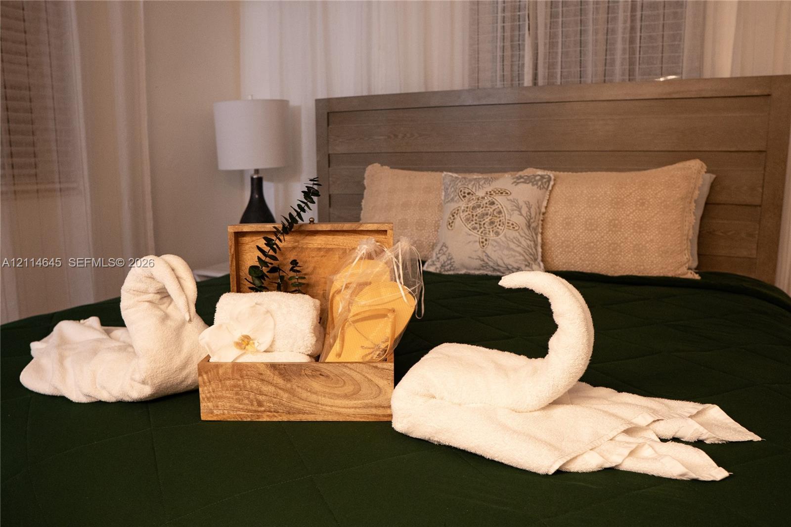 Horizontal wood-plank headboard