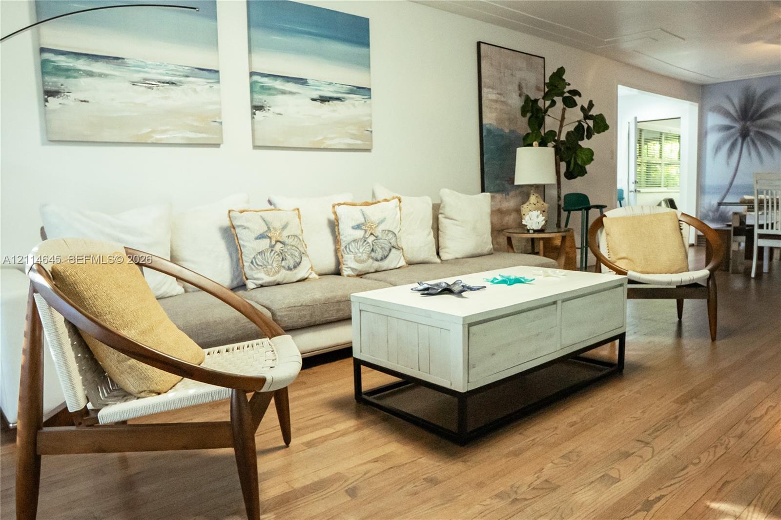 Wood-finish flooring throughout