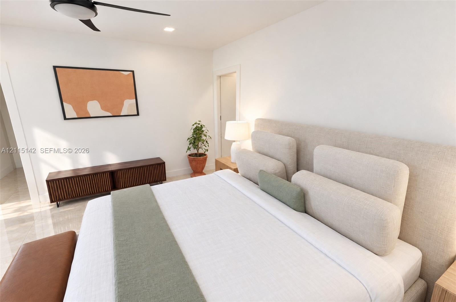 VIRTUAL RENDERING, NOT AN ACTUAL PHOTO. HOME IS UNDER CONSTRUCTION. Bedroom shown as proposed per permitted plans; final construction, finishes, landscaping and furnishings may differ. Buyer to verify with developer.